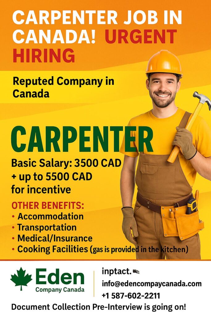 Carpenter jobs in Canada